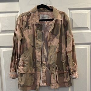 Anthropologie Pink Camo Jacket